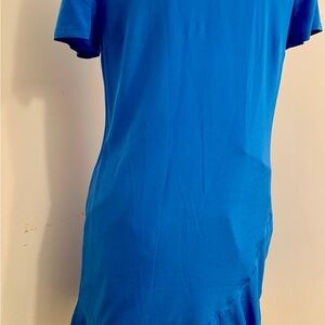 Diane Von Furstenberg Cobalt Blue Dress size 6 ruffled hem silk